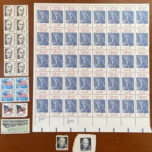 Vintage USA Stamps- Liberty/Truman/Flag & Clouds/Eisenhower